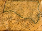 1856 atlas wall map of York County Maine
